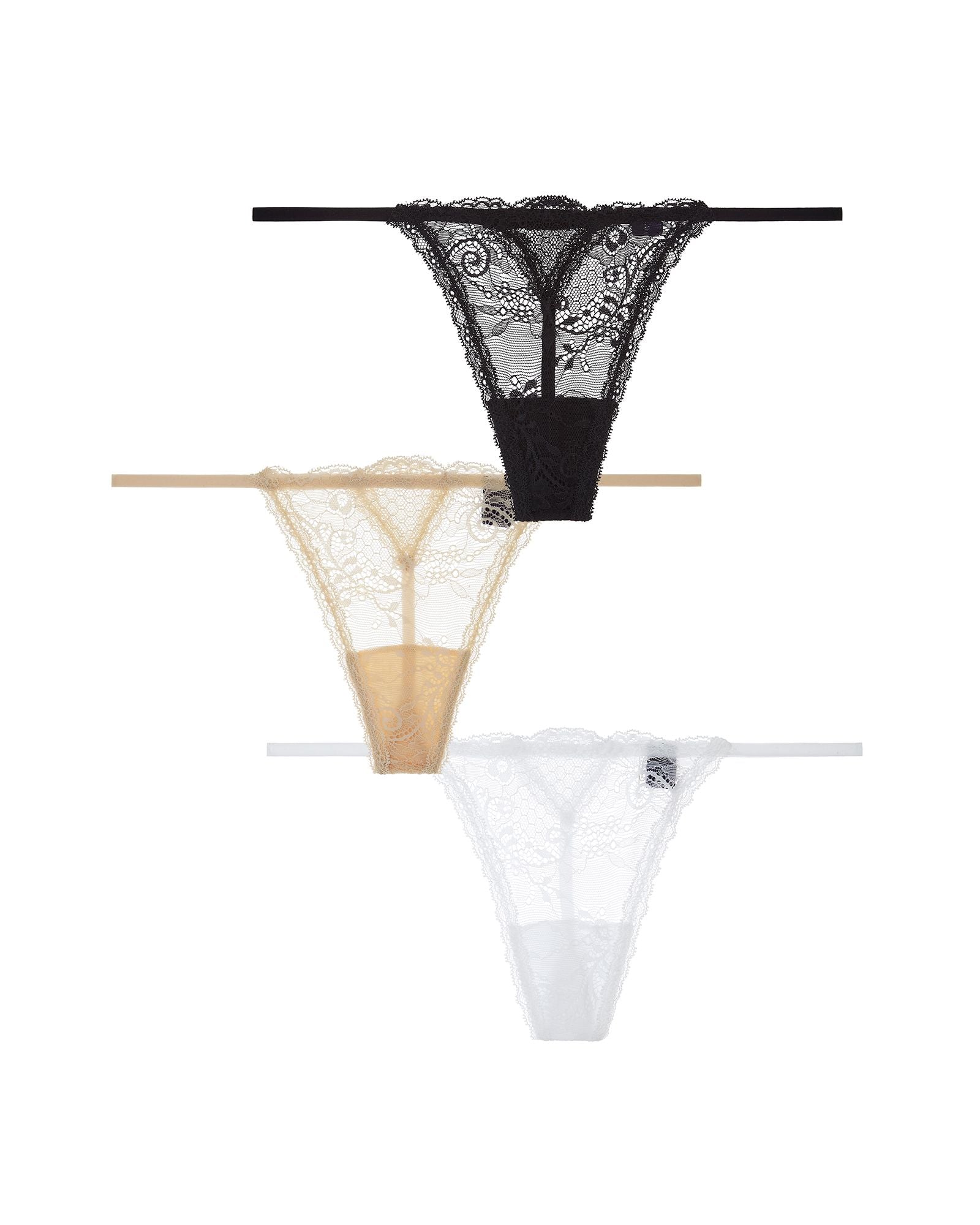 Journelle Sapna G-String 3 Pack in black