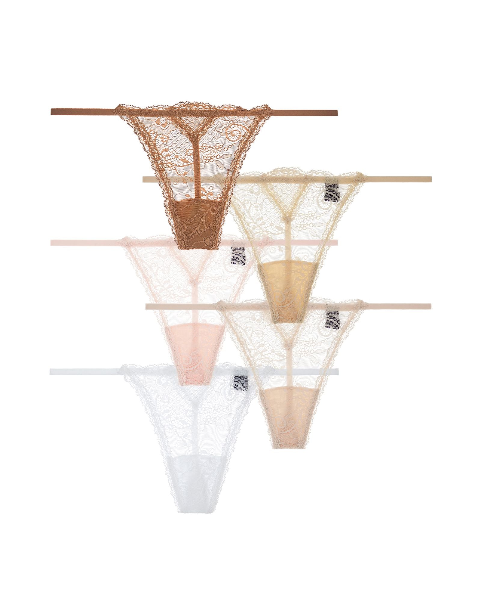 Journelle Sapna G-String 5 Pack in black