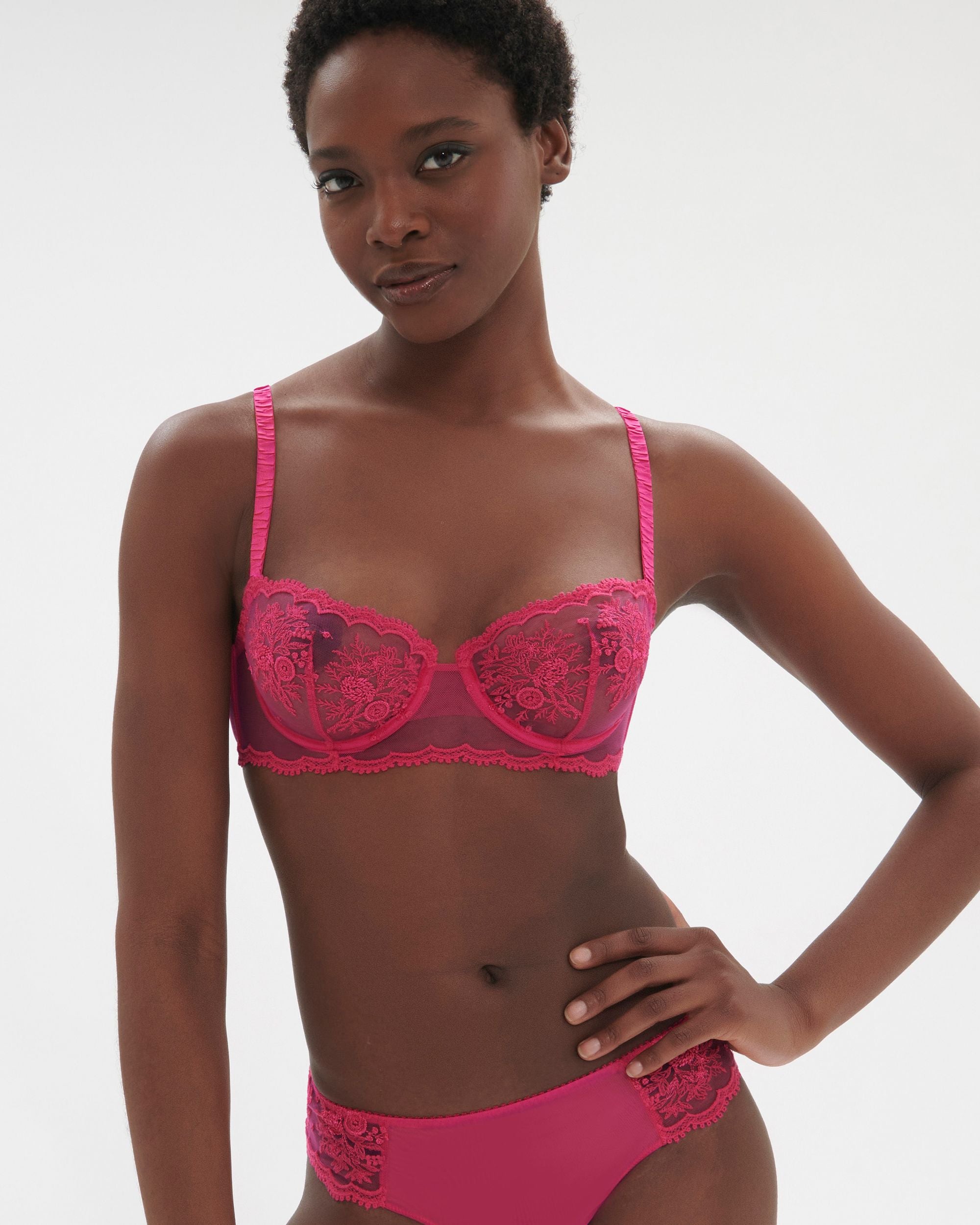 Simone Perele Intrigue Half Cup Bra in pink