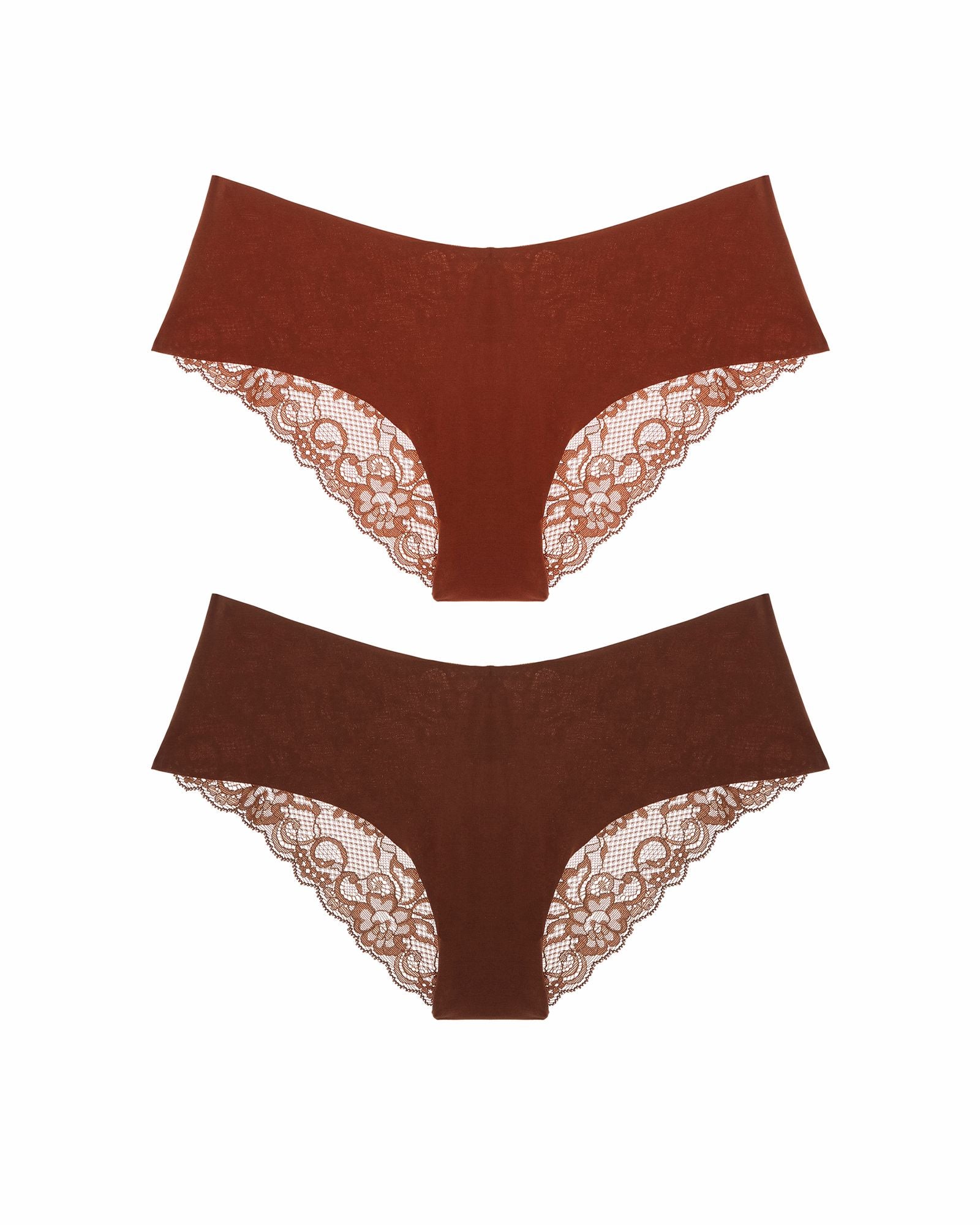 Journelle Estelle Cotton Hipster 2 Pack in brown