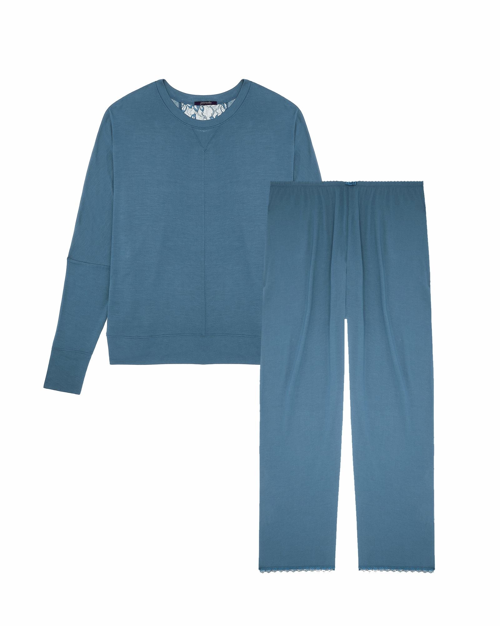 Journelle Emma Pullover Lounge Pant Set in blue
