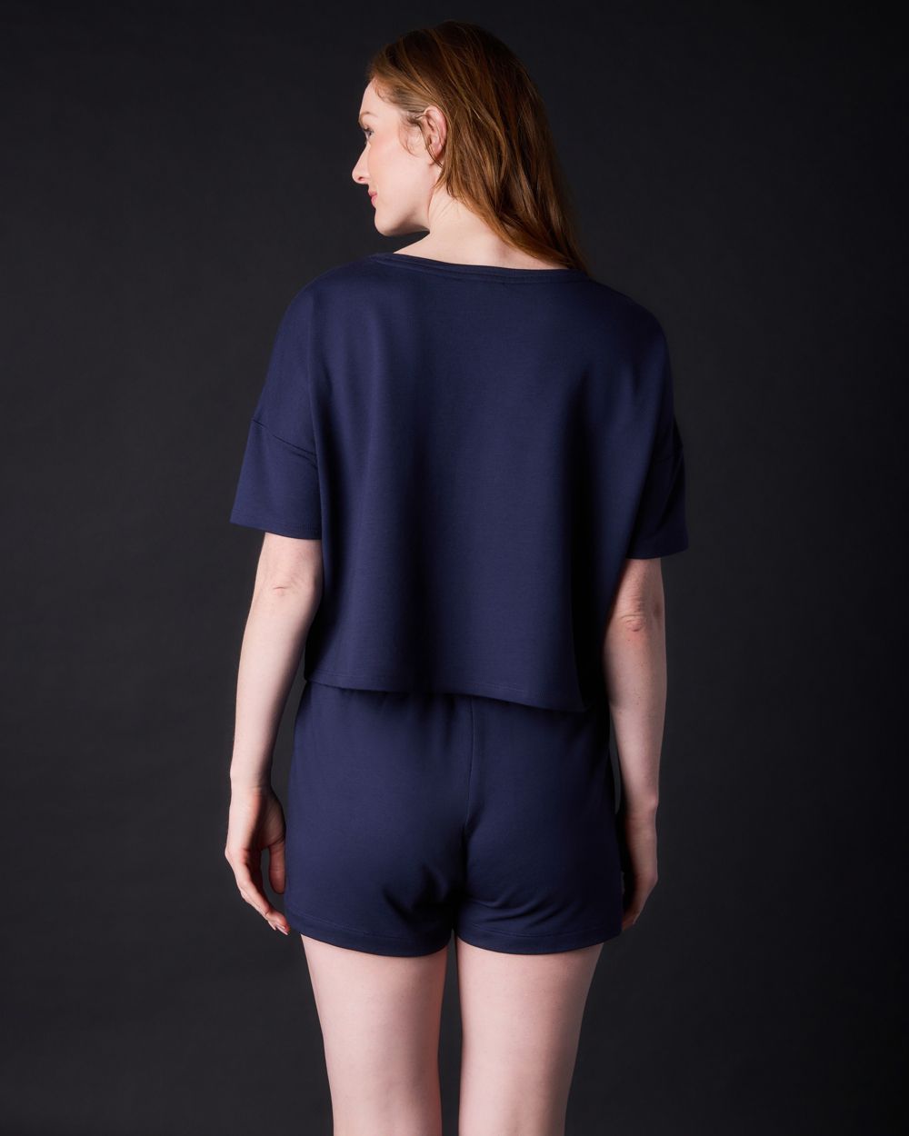 Journelle Journelle Portia Boxy Tee Lounge Short Set in blue