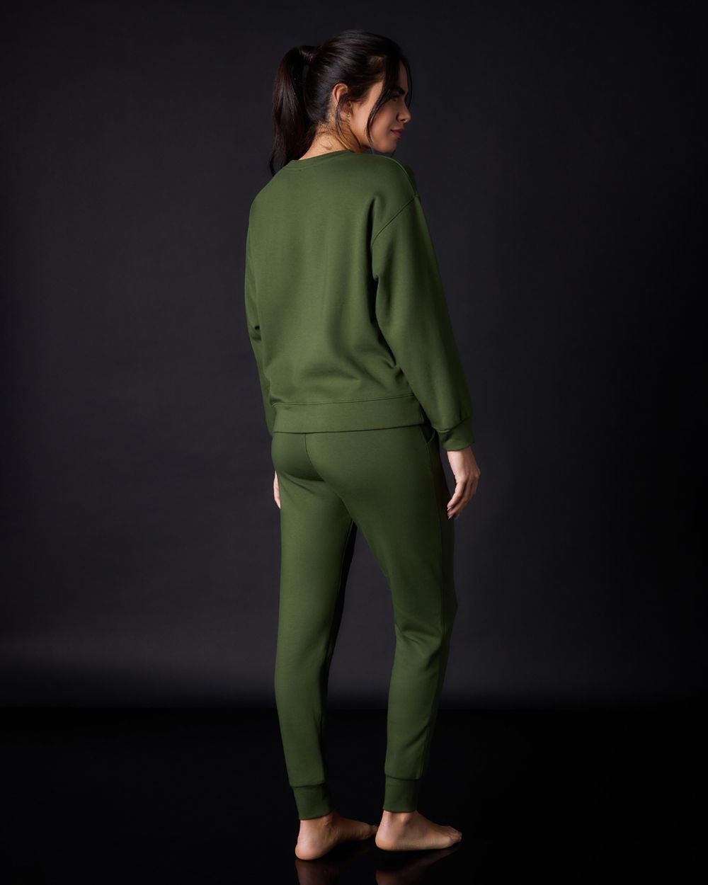 Journelle Sienna Sweatshirt Jogger Set in green