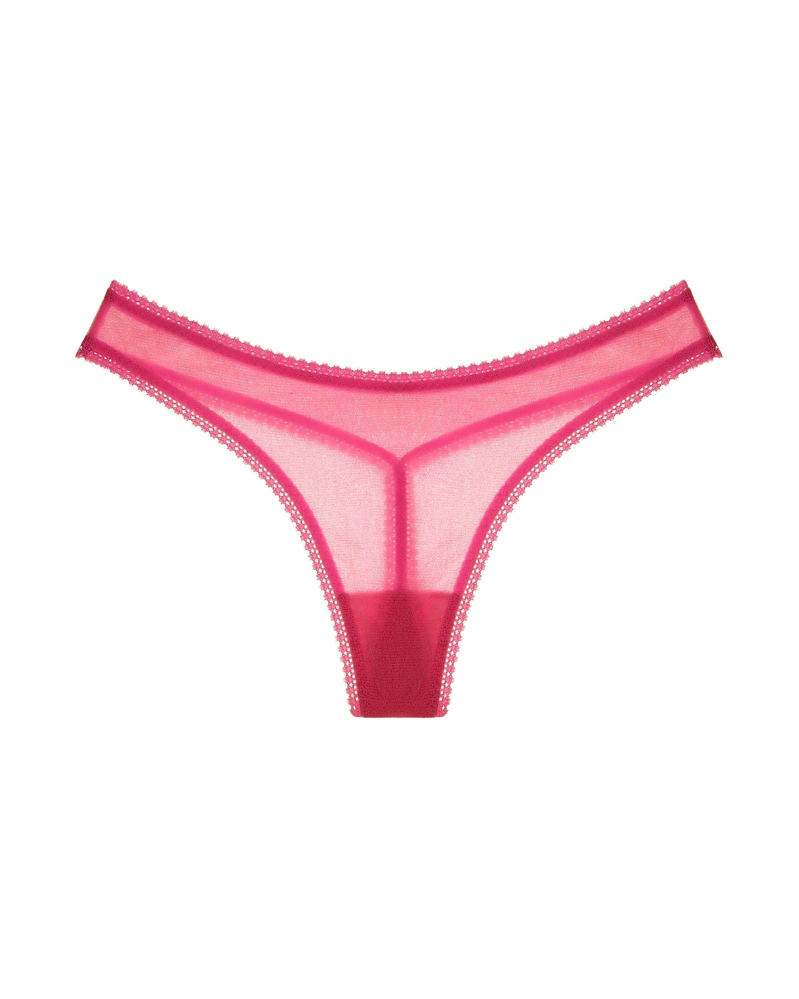 OnGossamer Solid Mesh Hip-G Thong in red