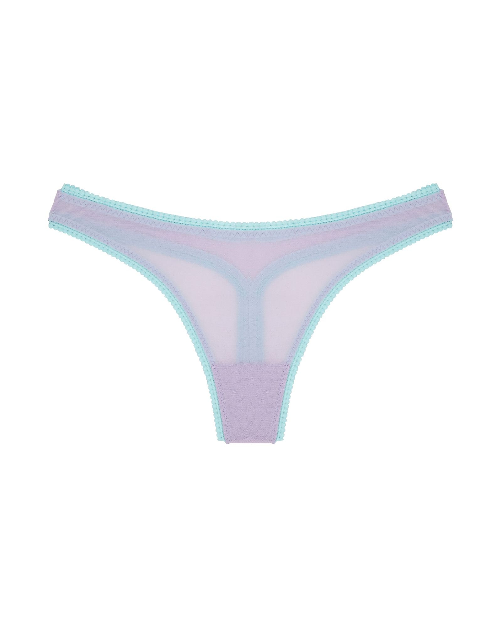 OnGossamer Solid Mesh Hip-G Thong in purple