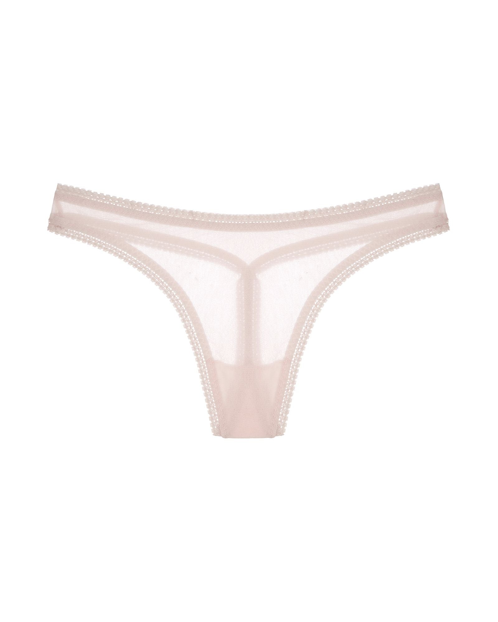 OnGossamer Solid Mesh Hip-G Thong in pink