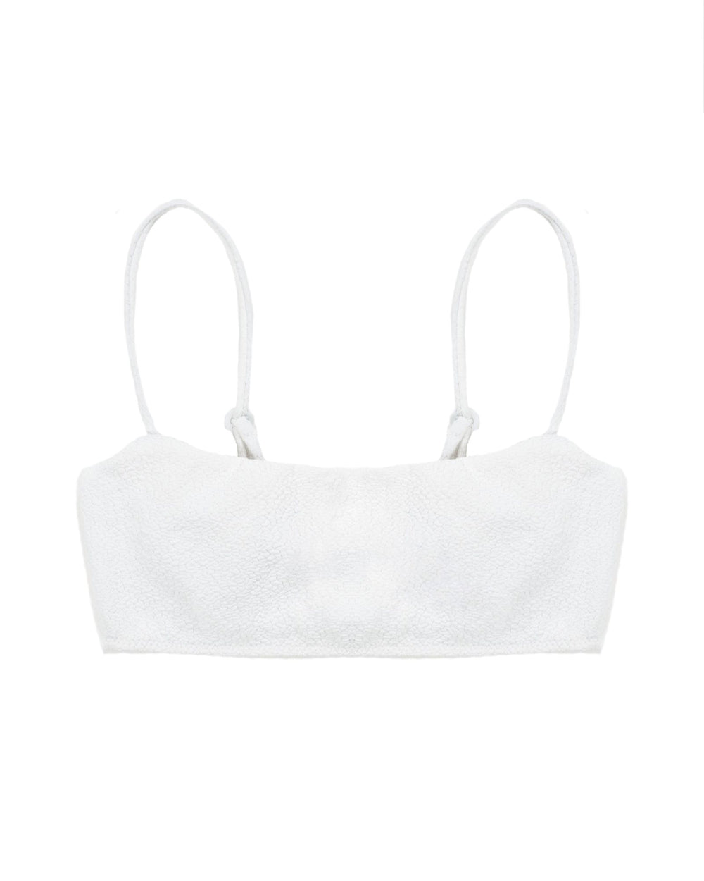 Else Boucle U/W Square Neck Bikini Top in white