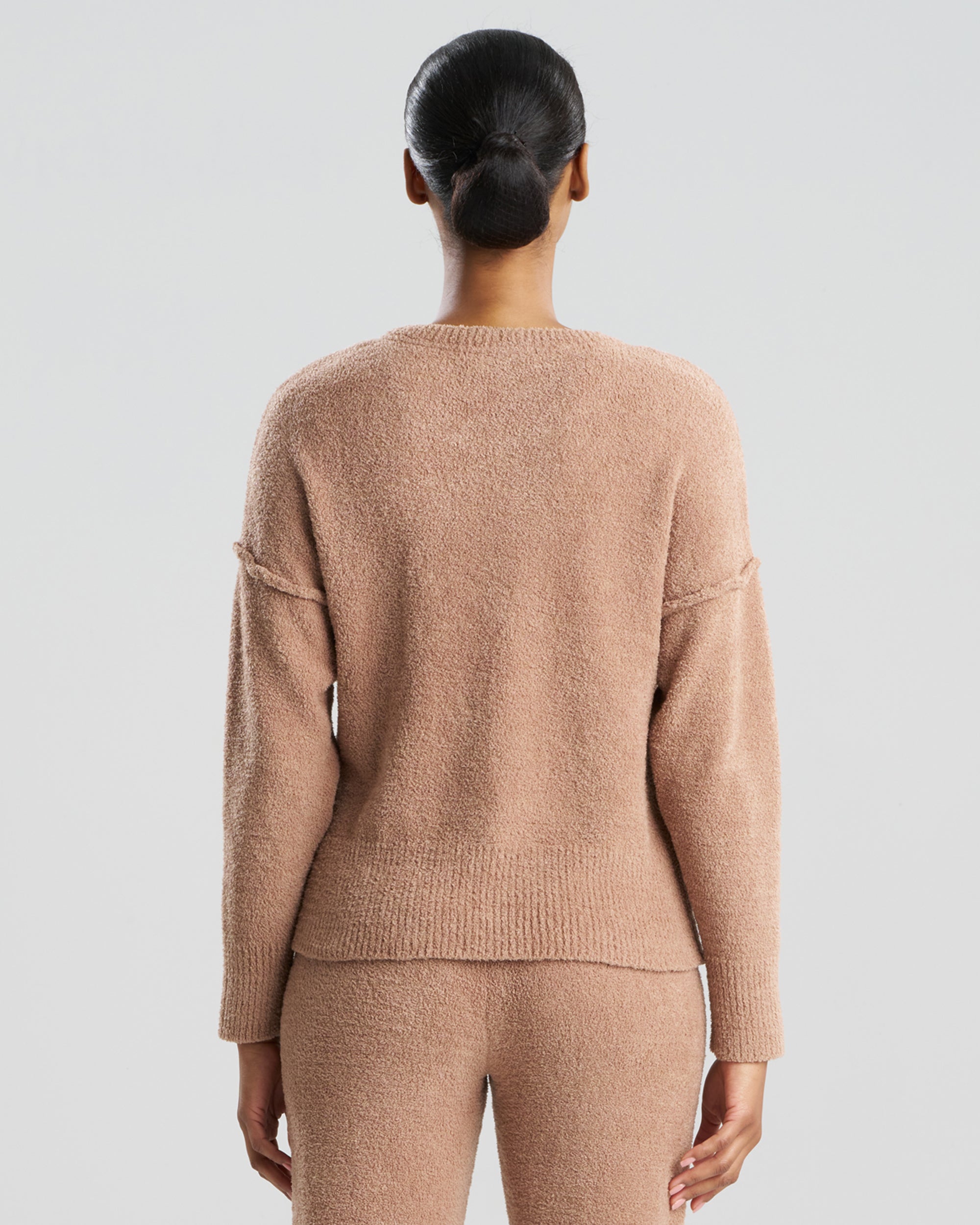 Natori Cozy Luxe Longsleeve Top in brown