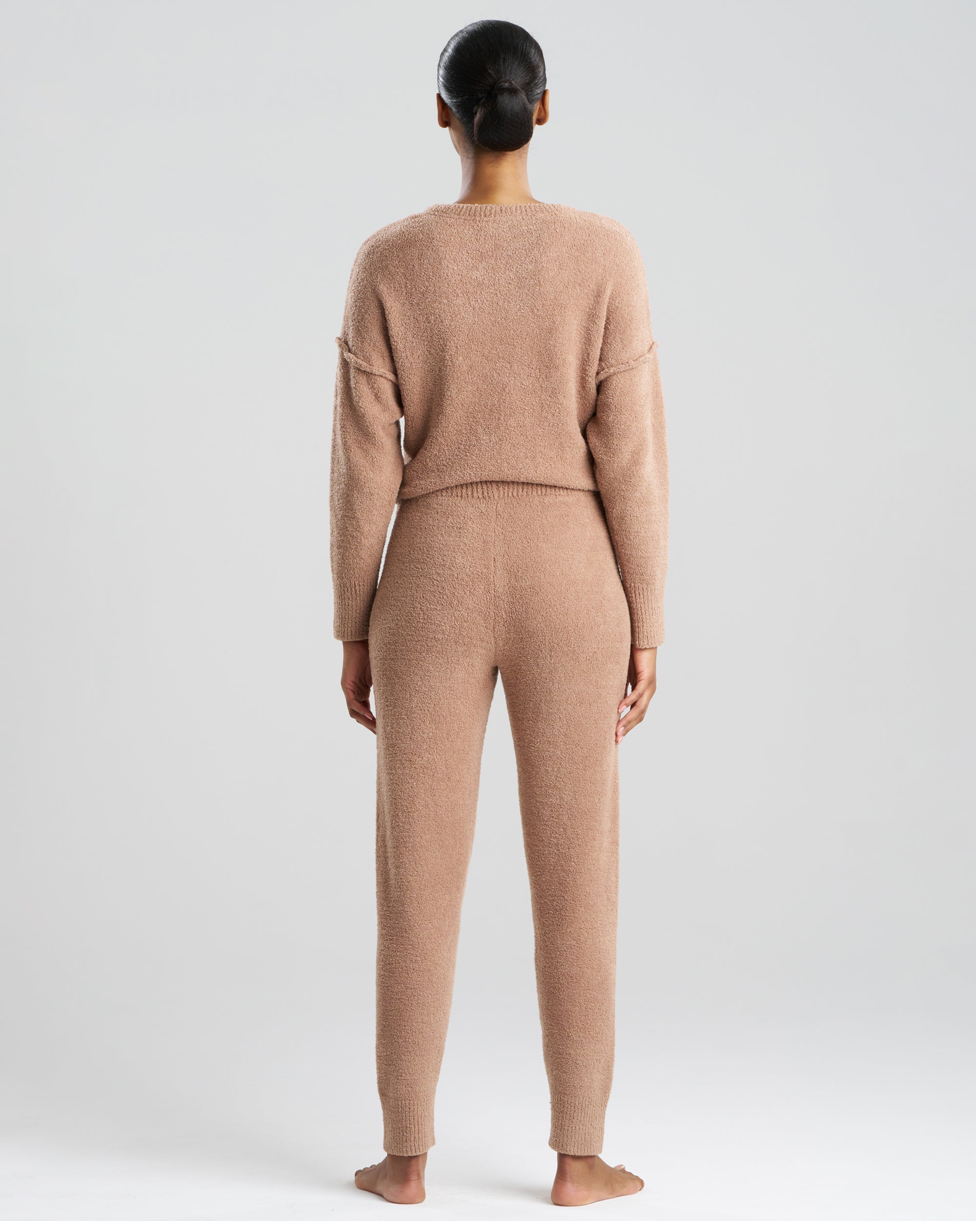 Natori Cozy Luxe Longsleeve Top in brown