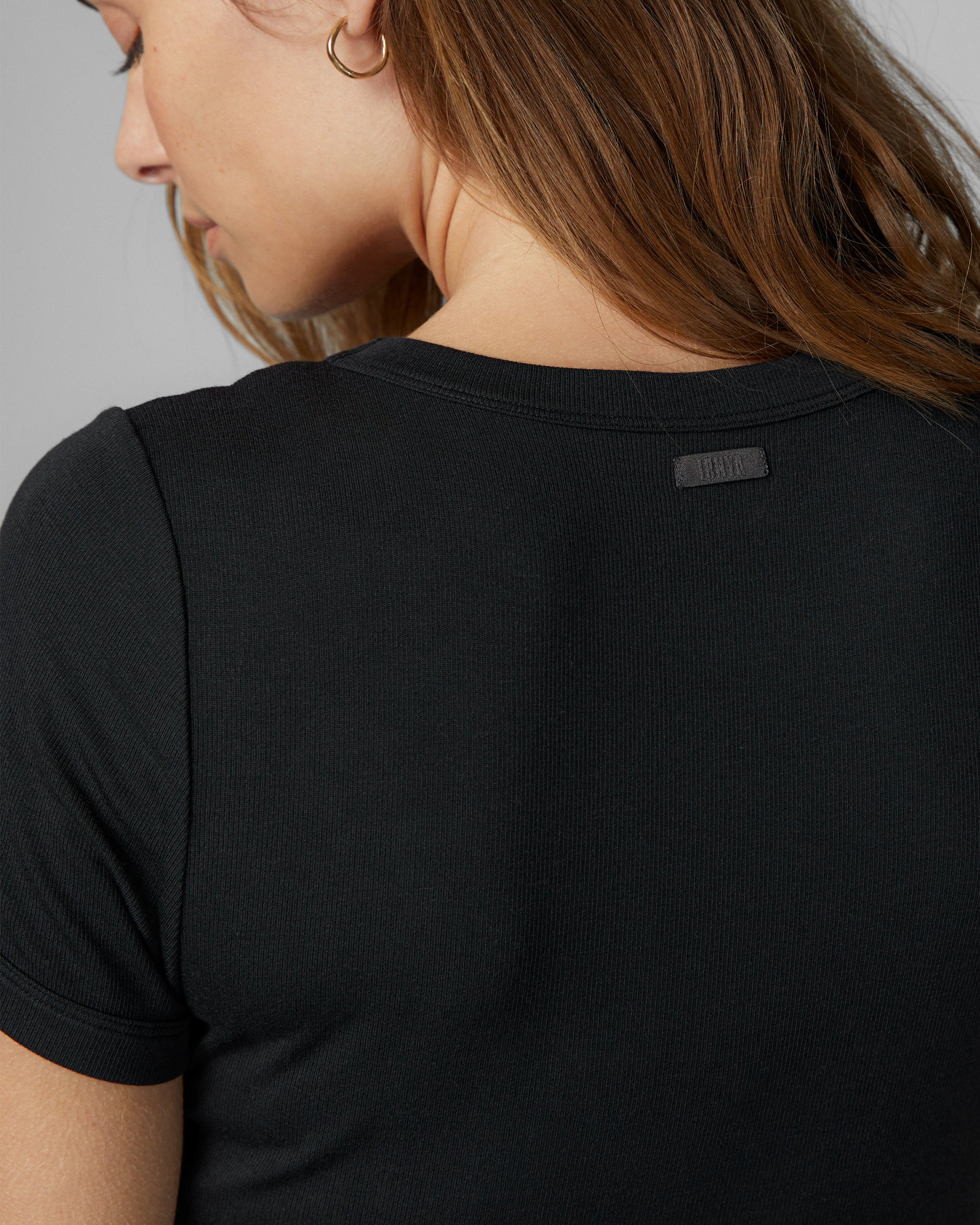Lunya Soft Modal Rib Tee Short Set in black