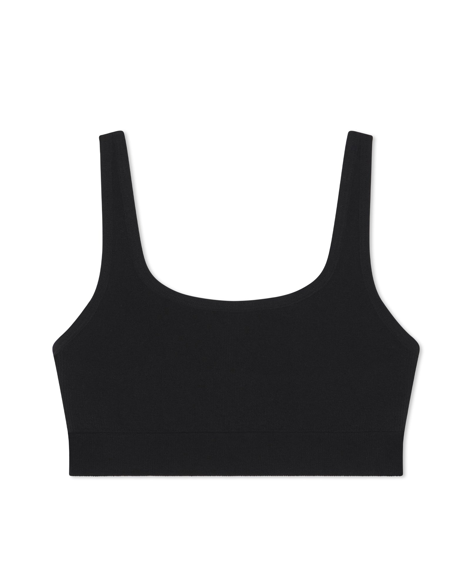 Lunya Seamless Modal Scoop Bra in black