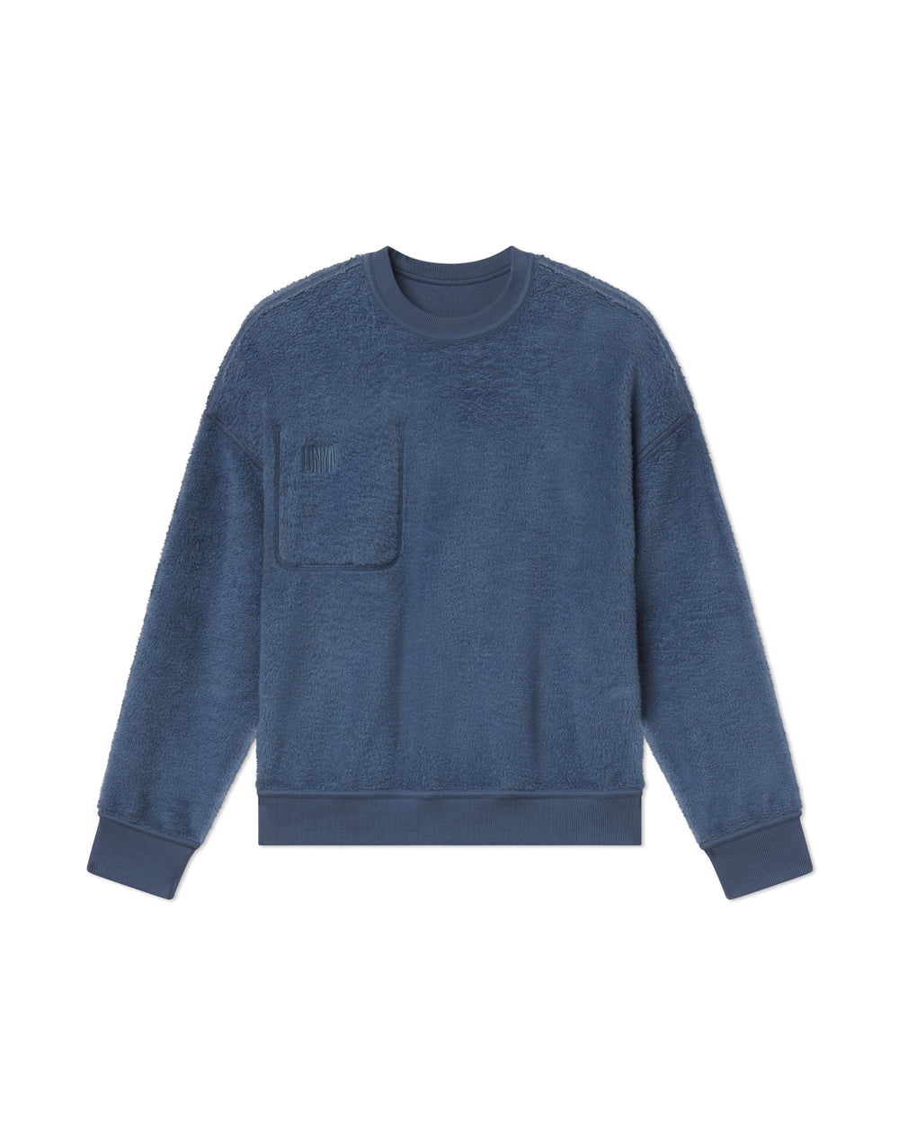 Lunya Silksweats Midweight Reversible Crew Neck Sweatshirt in blue