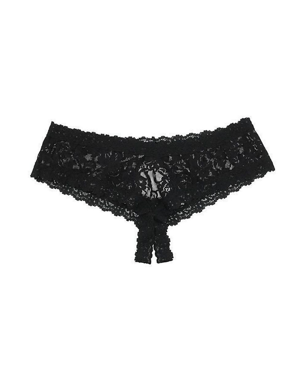 Hanky Panky Open Crotch Cheeky Hipster in black