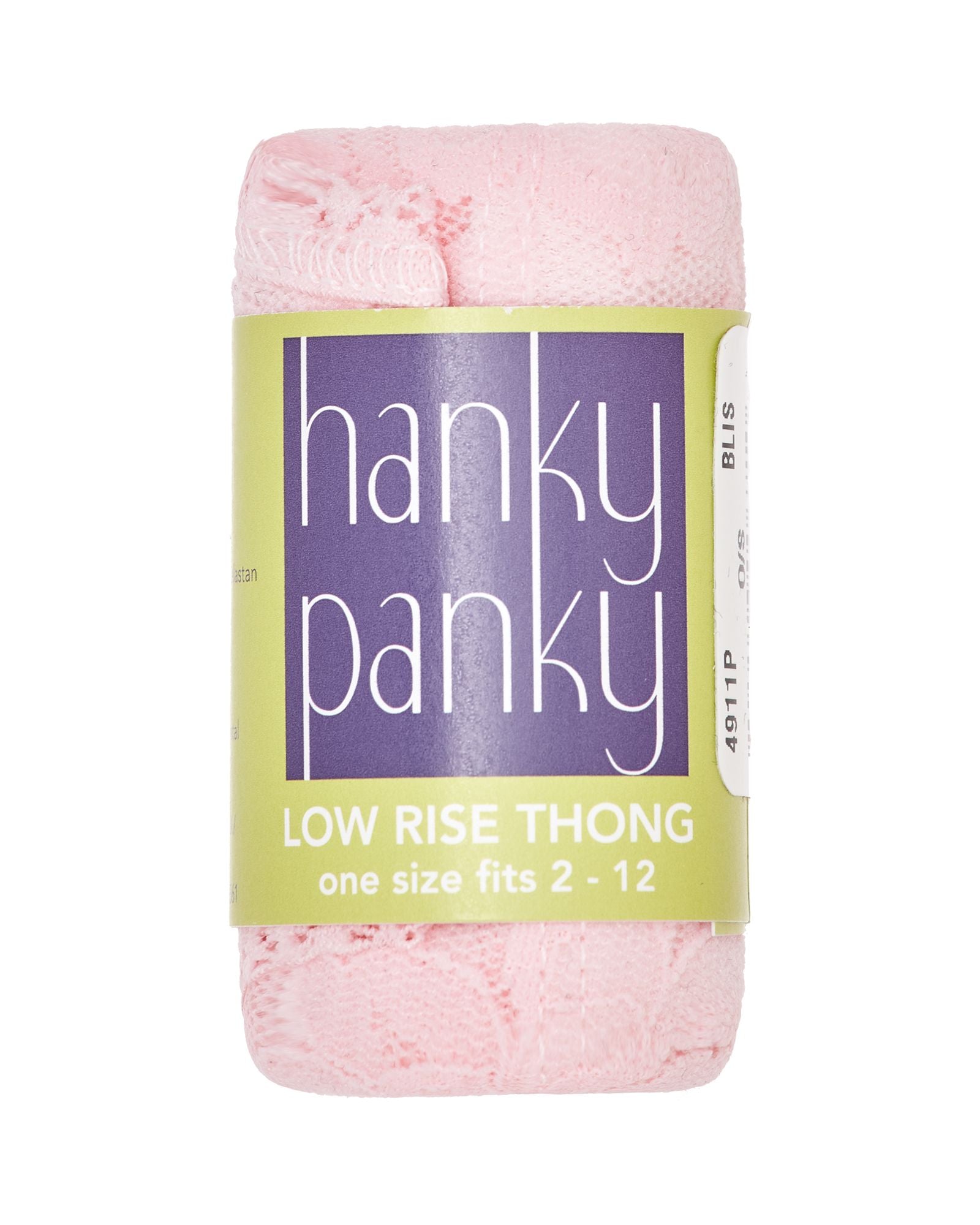 Hanky Panky Signature Lace Low-Rise Thong (Rolled) in pink