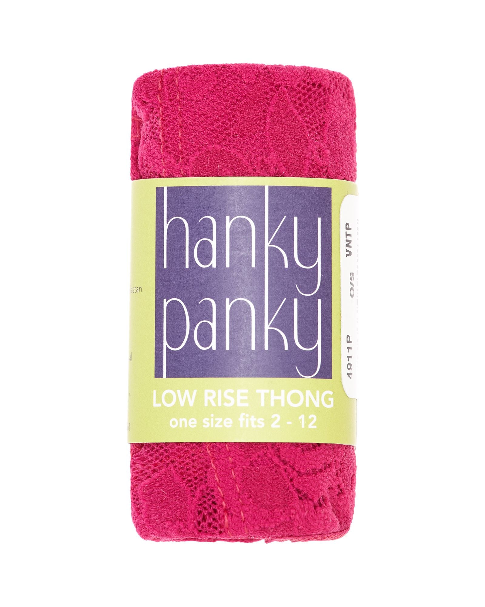 Hanky Panky Signature Lace Low-Rise Thong (Rolled) in pink