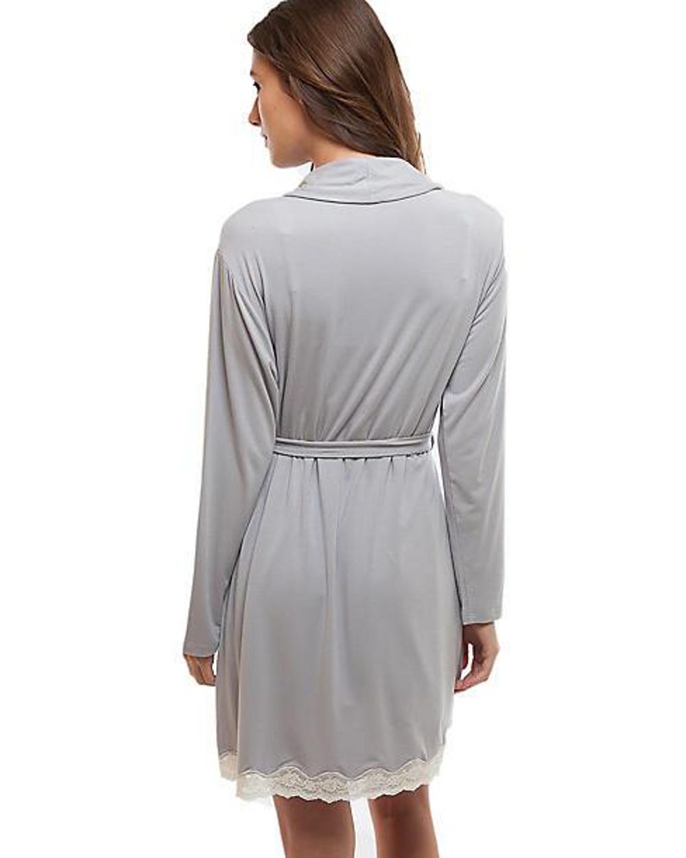 Eberjey Lady Godiva Classic Robe in gray