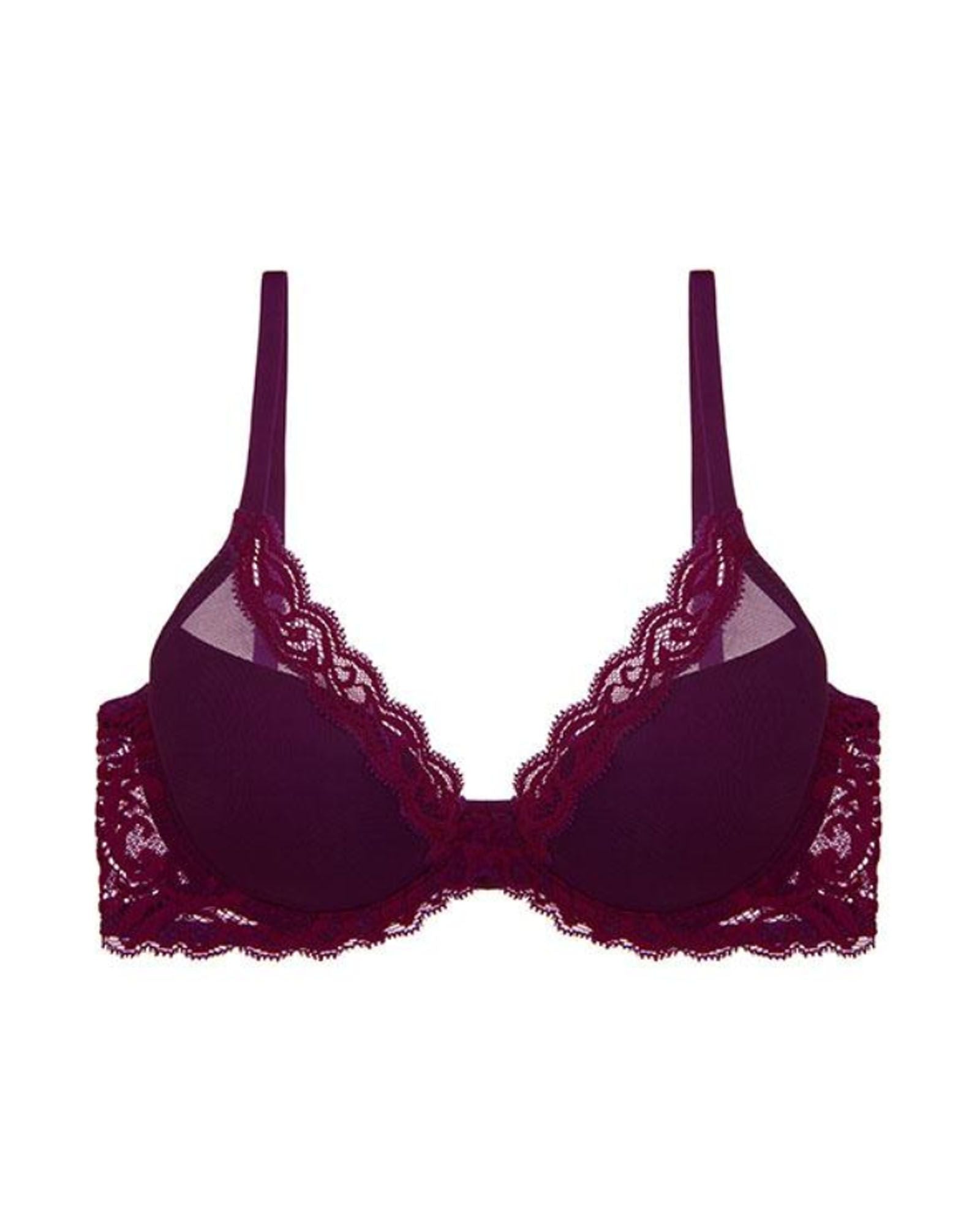 Natori Feathers Contour Plunge Bra in purple
