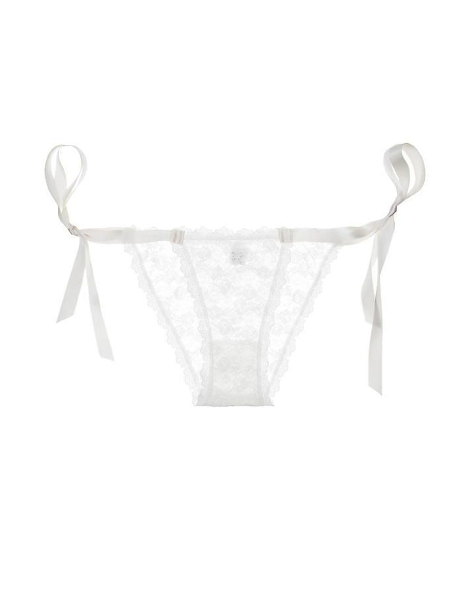 Hanky Panky Peek-A-Boo Lace Side Tie Bikini in white