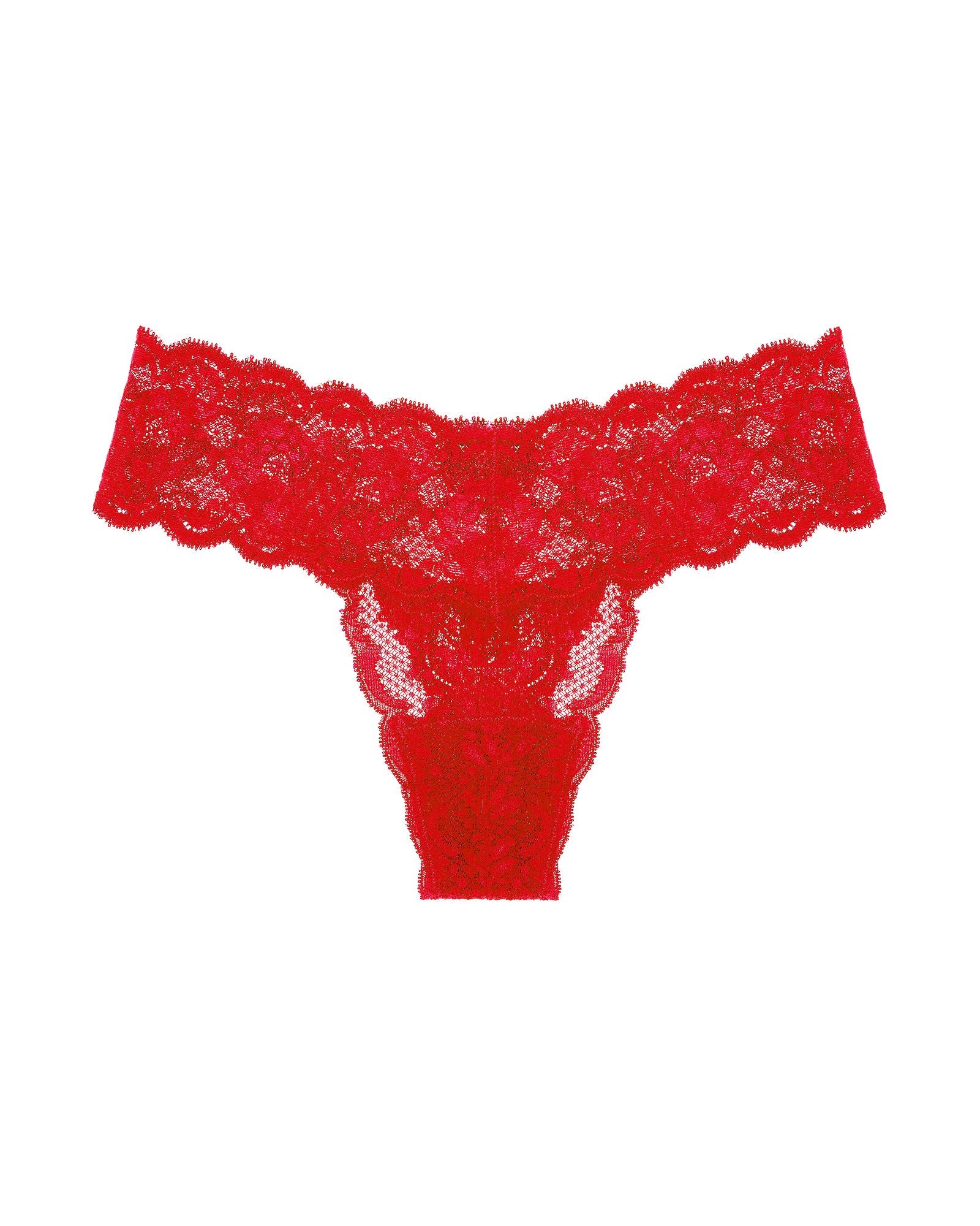 Cosabella Never Say Never Cutie Low Rise Thong (Rolled) in red