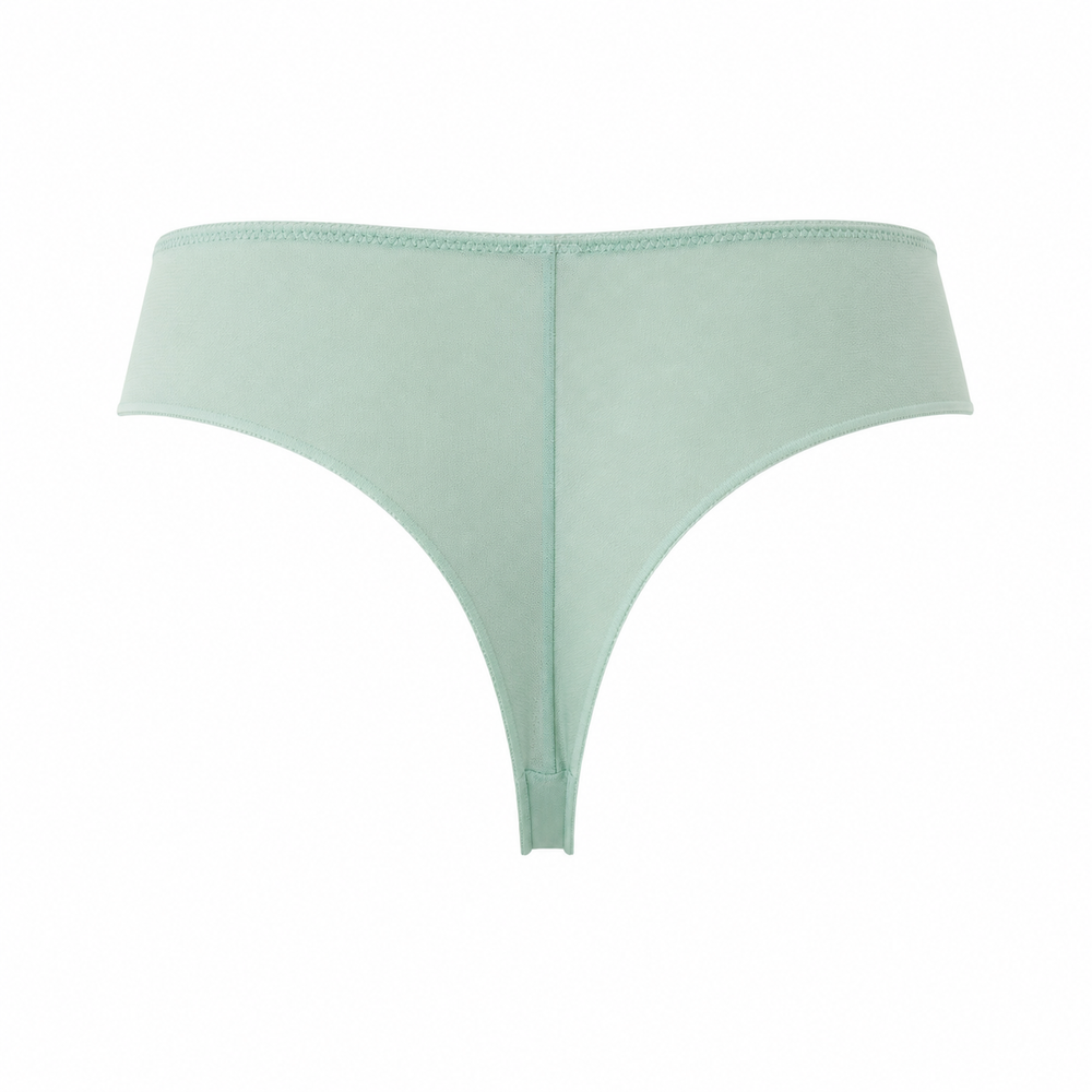 AML-J14 - Amélie seamless Tanga in green | huit-lingerie