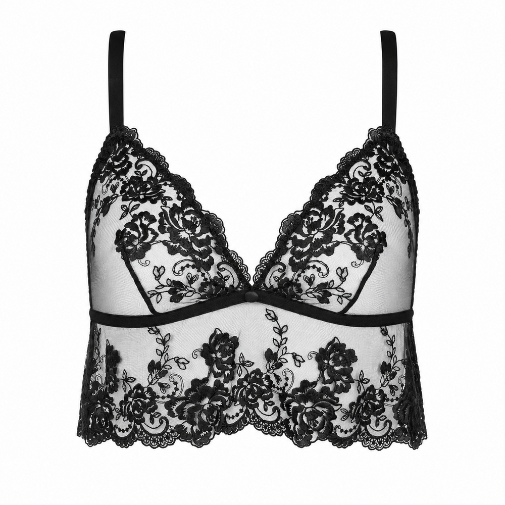 Claire de Lune Bralette in black | huit-lingerie