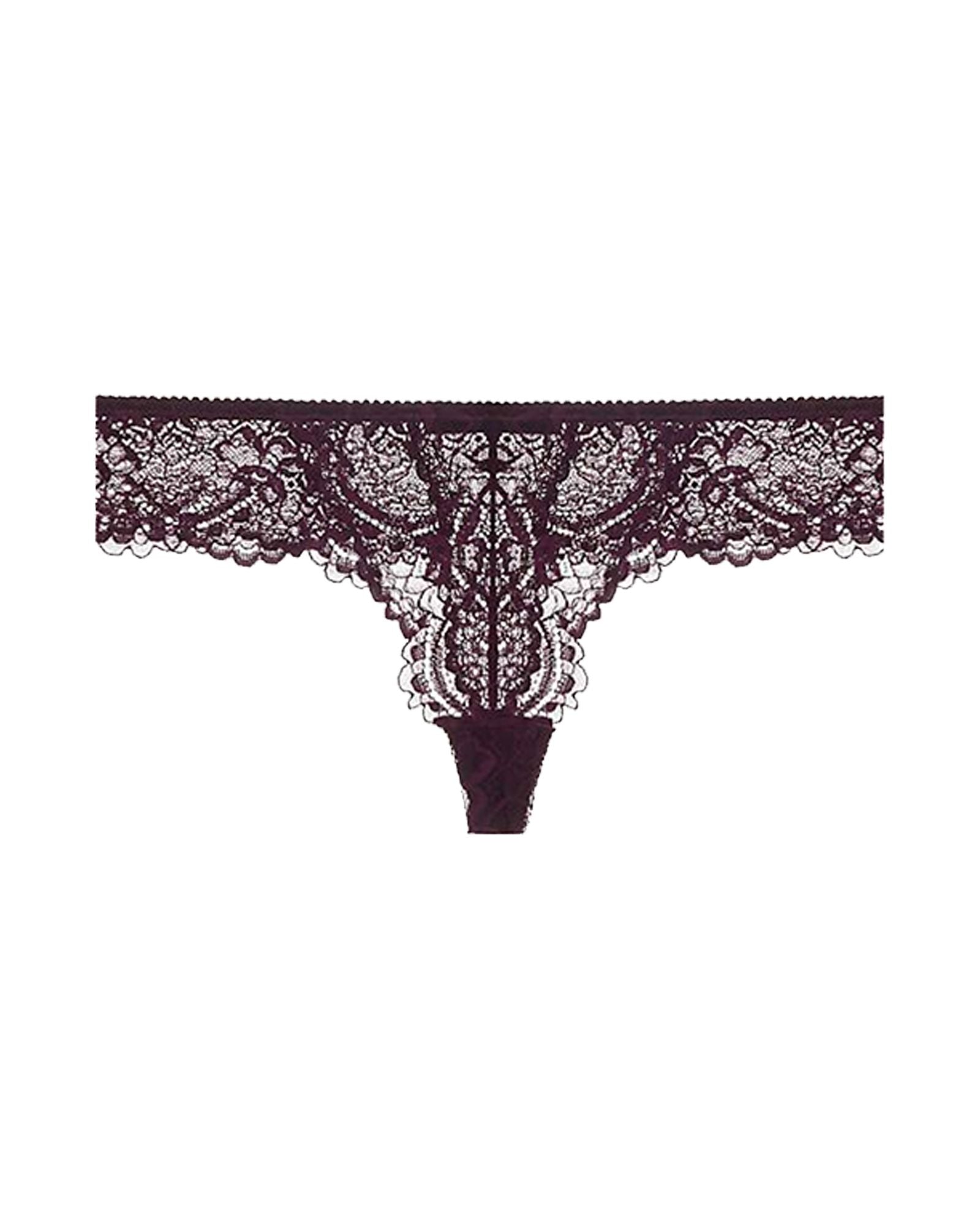 Samantha Chang All Lace Thong in purple