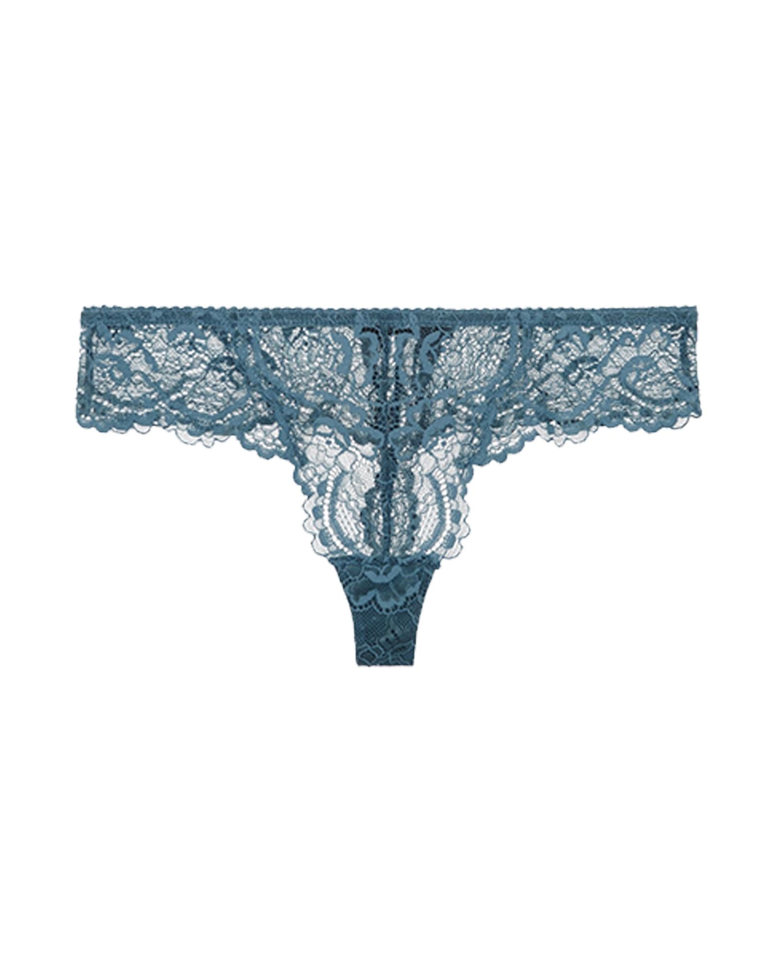 Samantha Chang All Lace Thong in blue