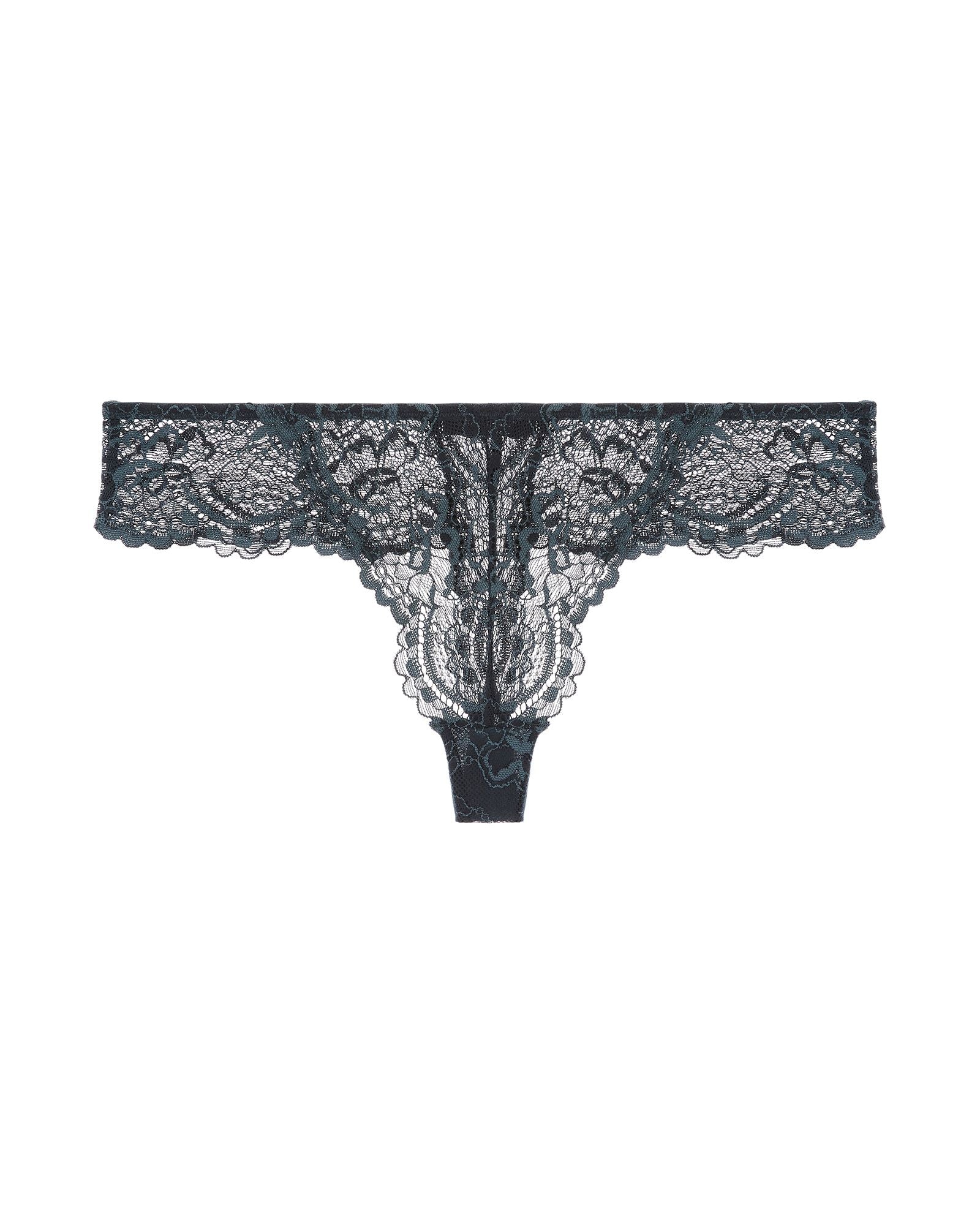 Samantha Chang All Lace Thong in blue