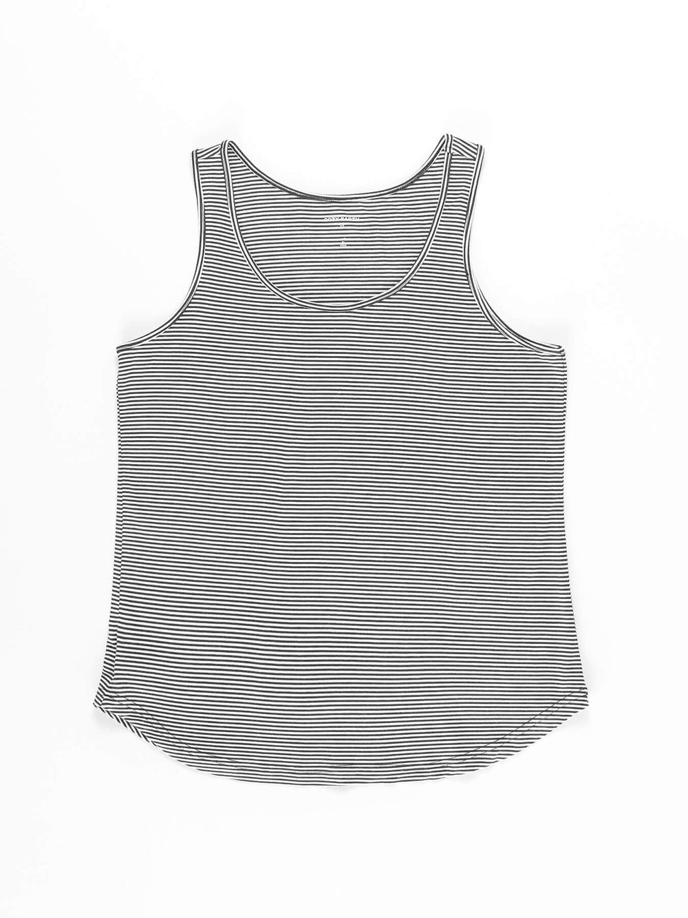 Women's Bamboo Stretch-Knit Lounge Tank in black | Cozy Earth