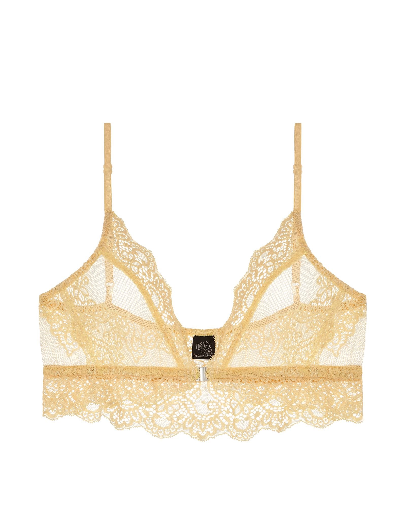 Only Hearts So Fine with Lace Bralette in yellow