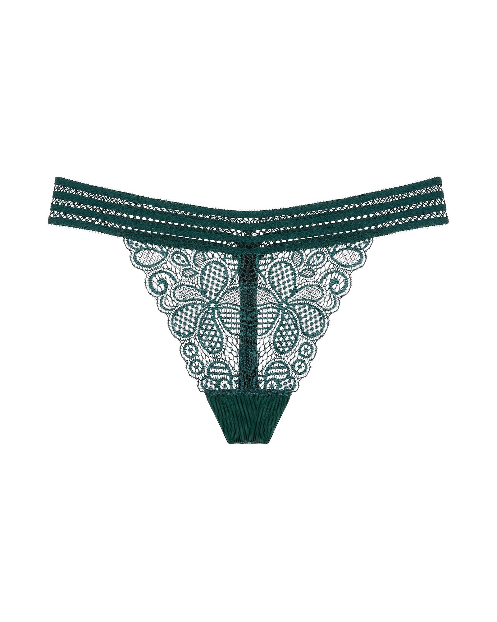 Huit Arpege String Thong in green