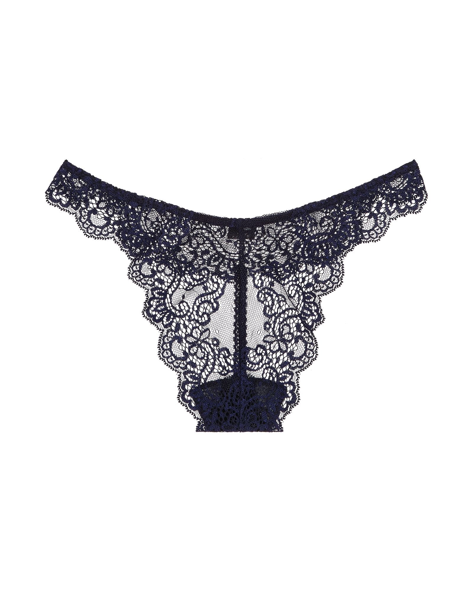 Only Hearts So Fine with Lace Thong in blue