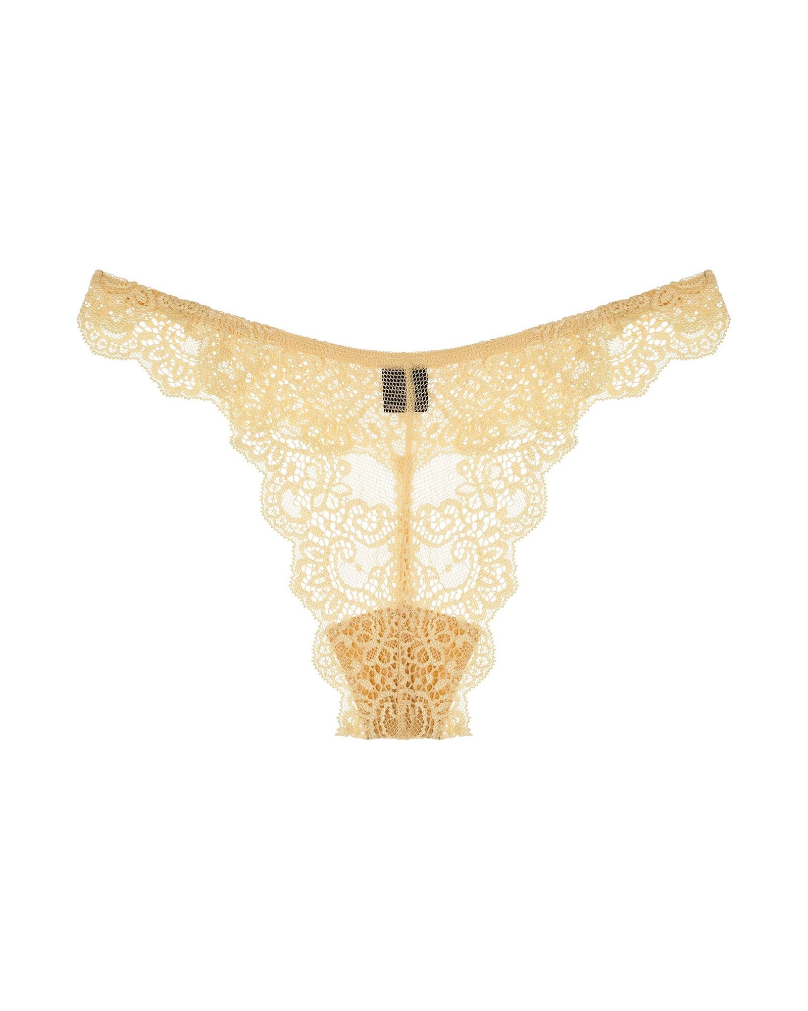 Only Hearts So Fine with Lace Thong in yellow