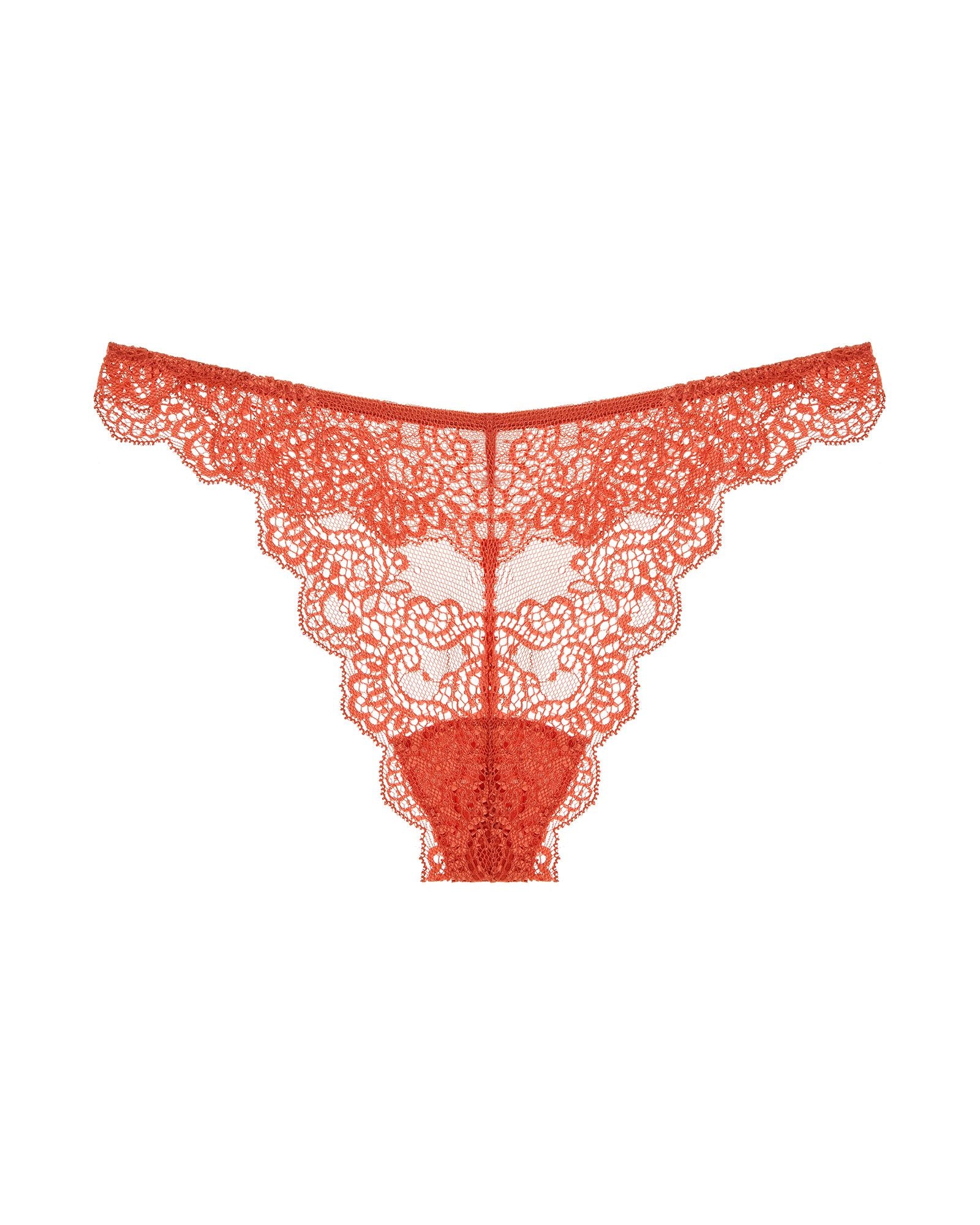 Only Hearts So Fine with Lace Thong in orange