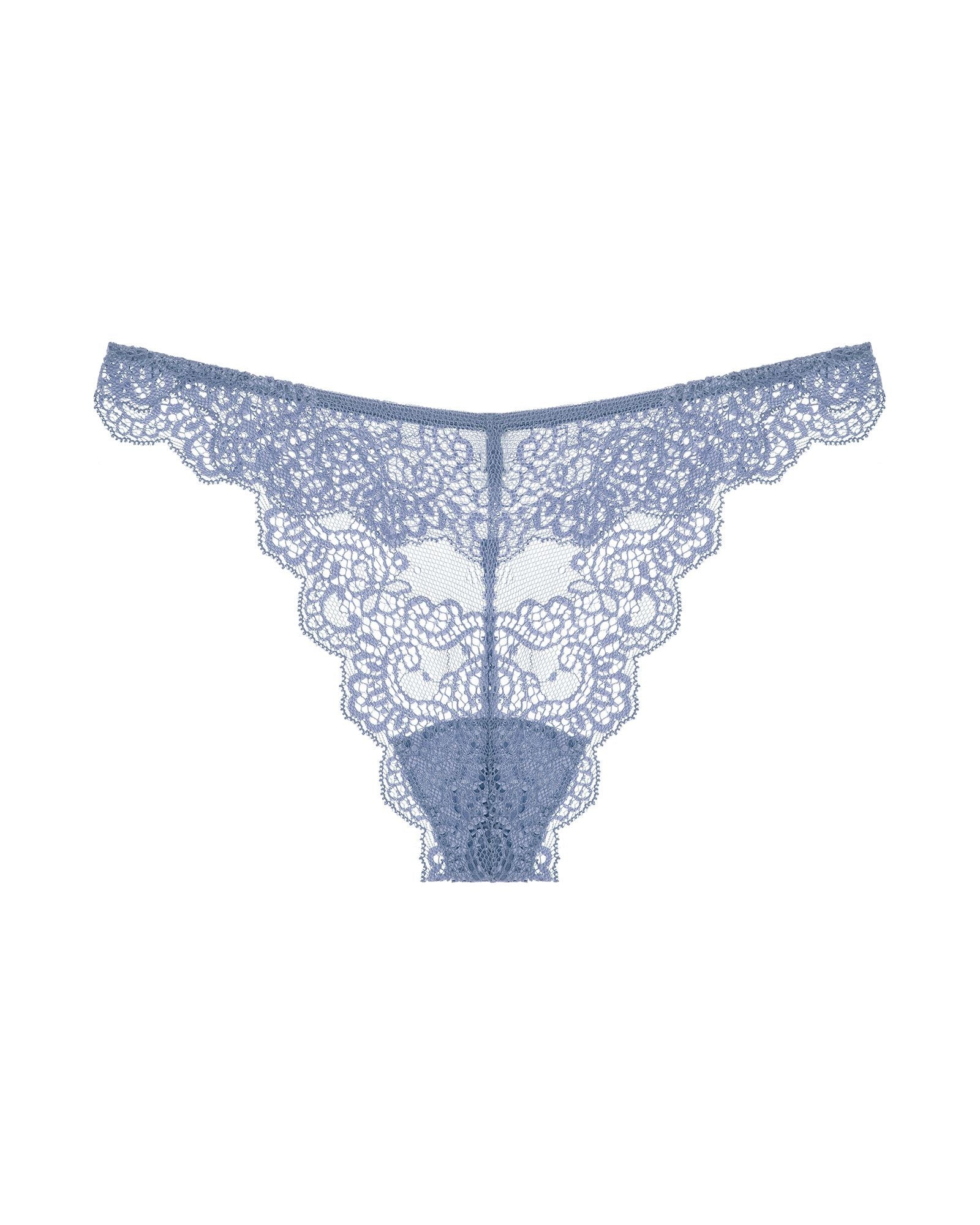 Only Hearts So Fine with Lace Thong in blue