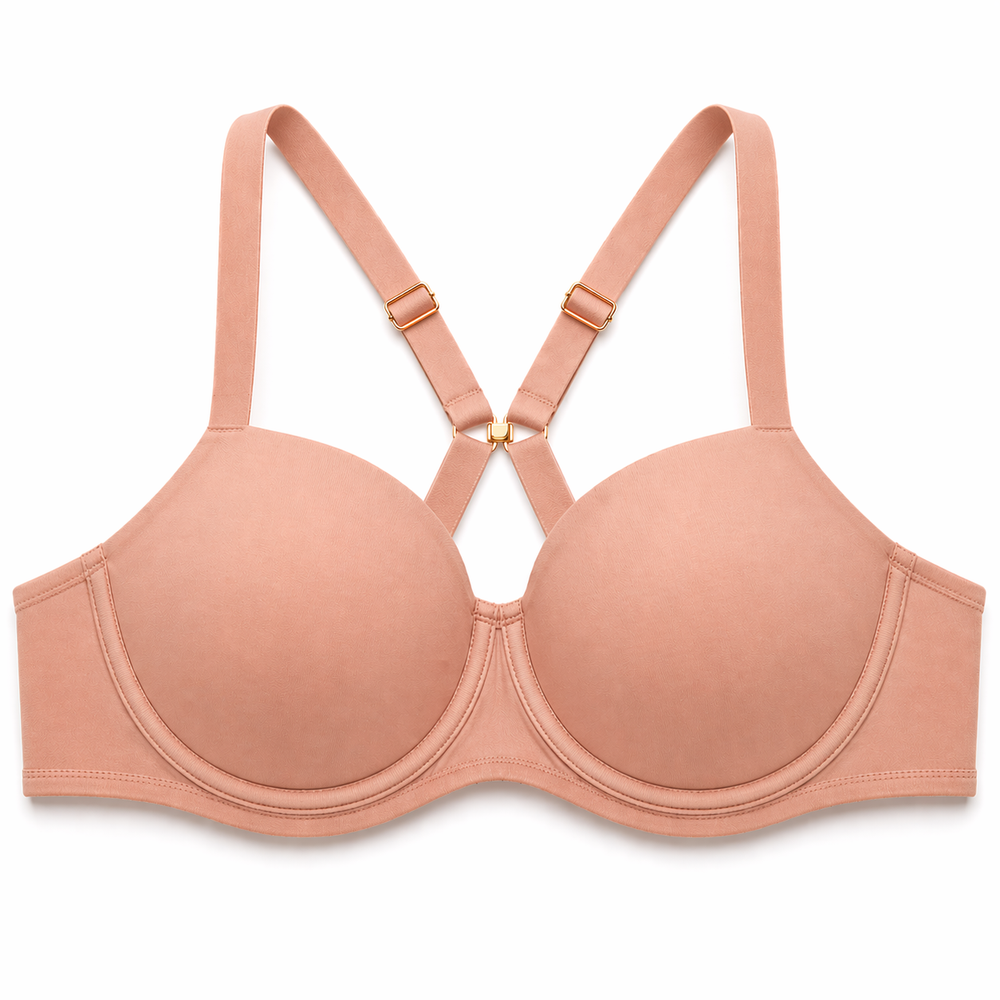 ☁️ FOS-B23- Lightweight Microfiber Spacer Bra in pink | huit-lingerie