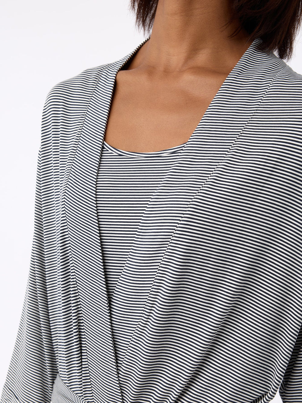 Women's Bamboo Stretch-Knit Kimono Robe in gray | Cozy Earth