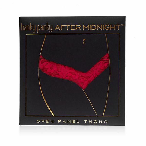 Hanky Panky Signature Lace Open Panel LR Thong in red