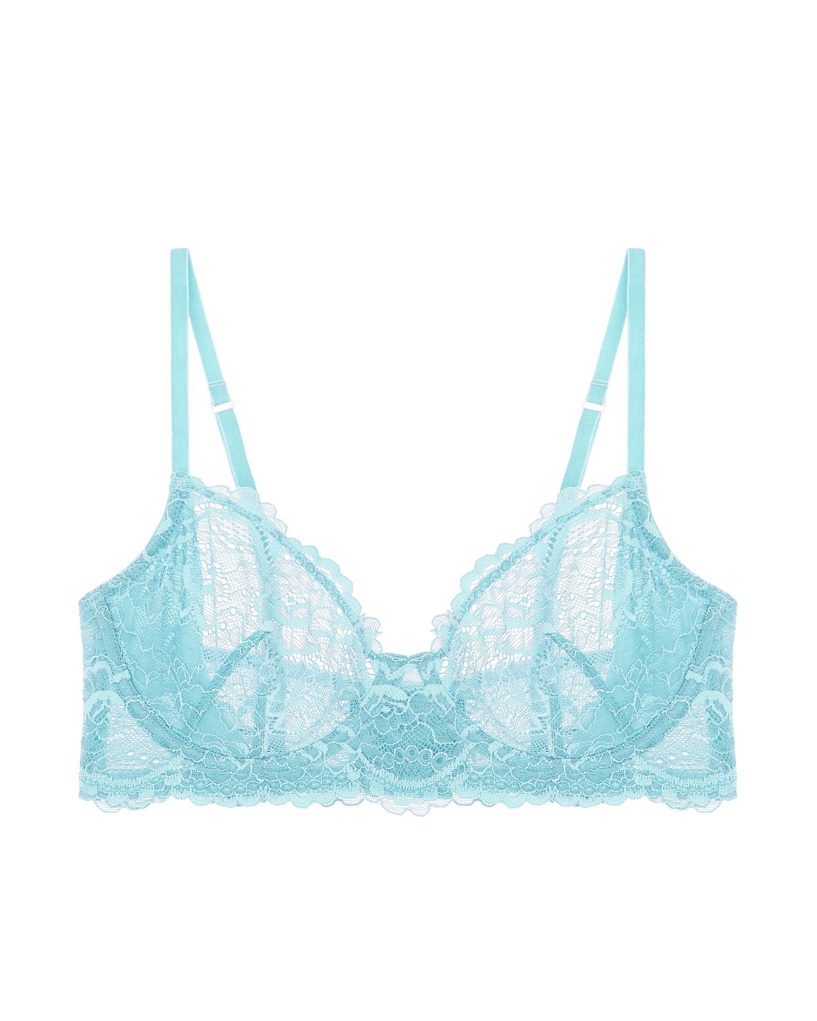 Samantha Chang All Lace Underwire Bra in blue