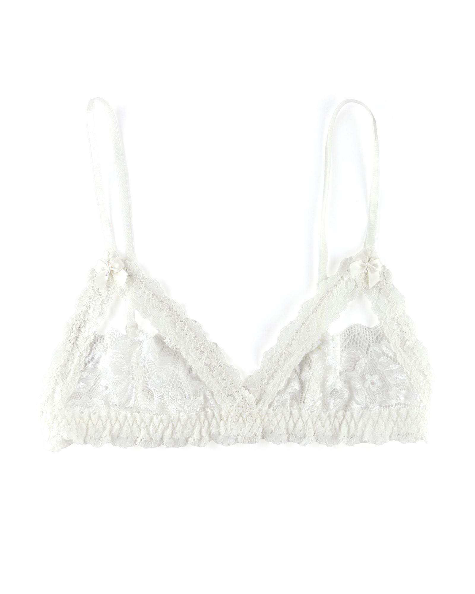 Hanky Panky Princess Lace Open Bralette in white