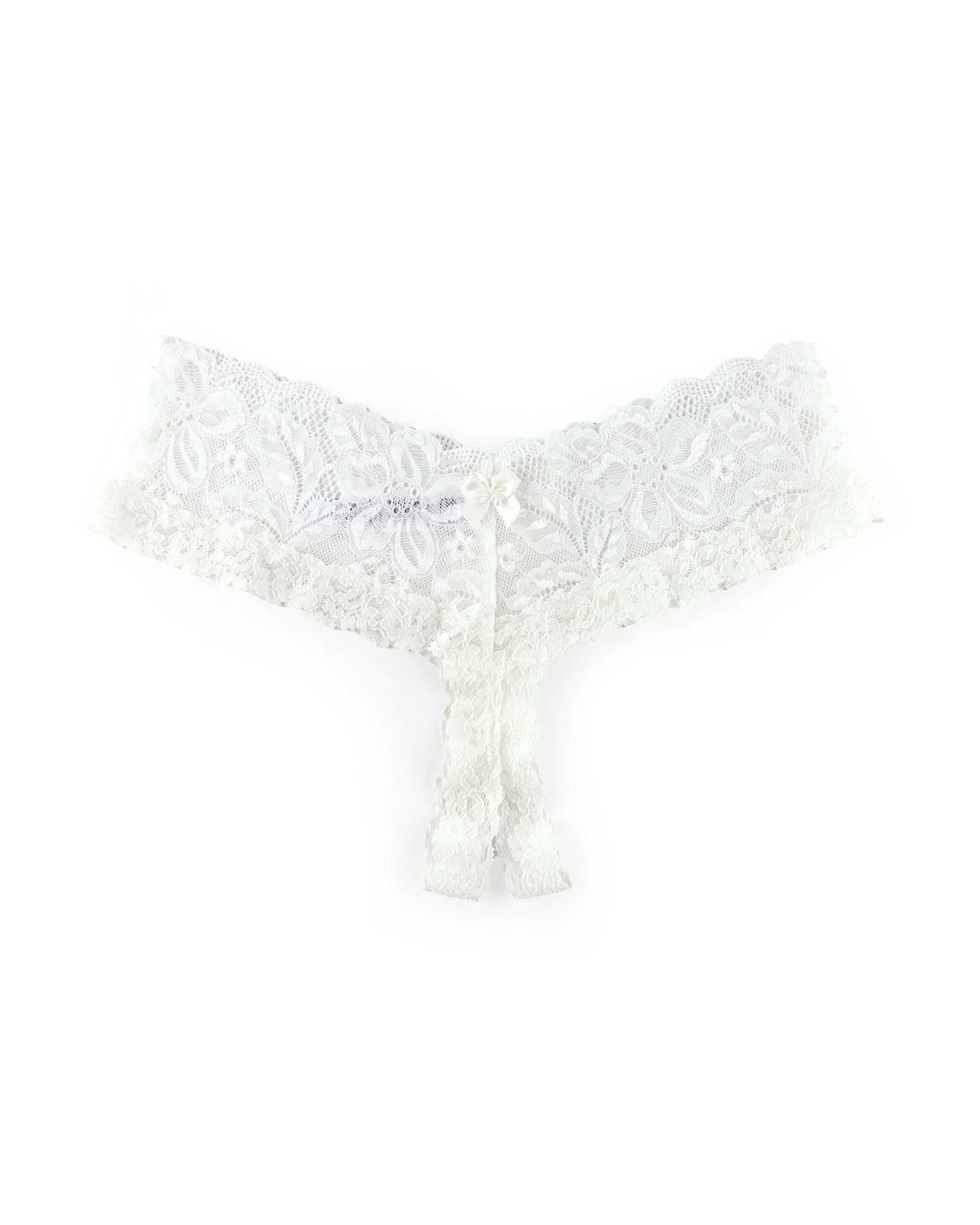 Hanky Panky Princess Lace Open Panty in white