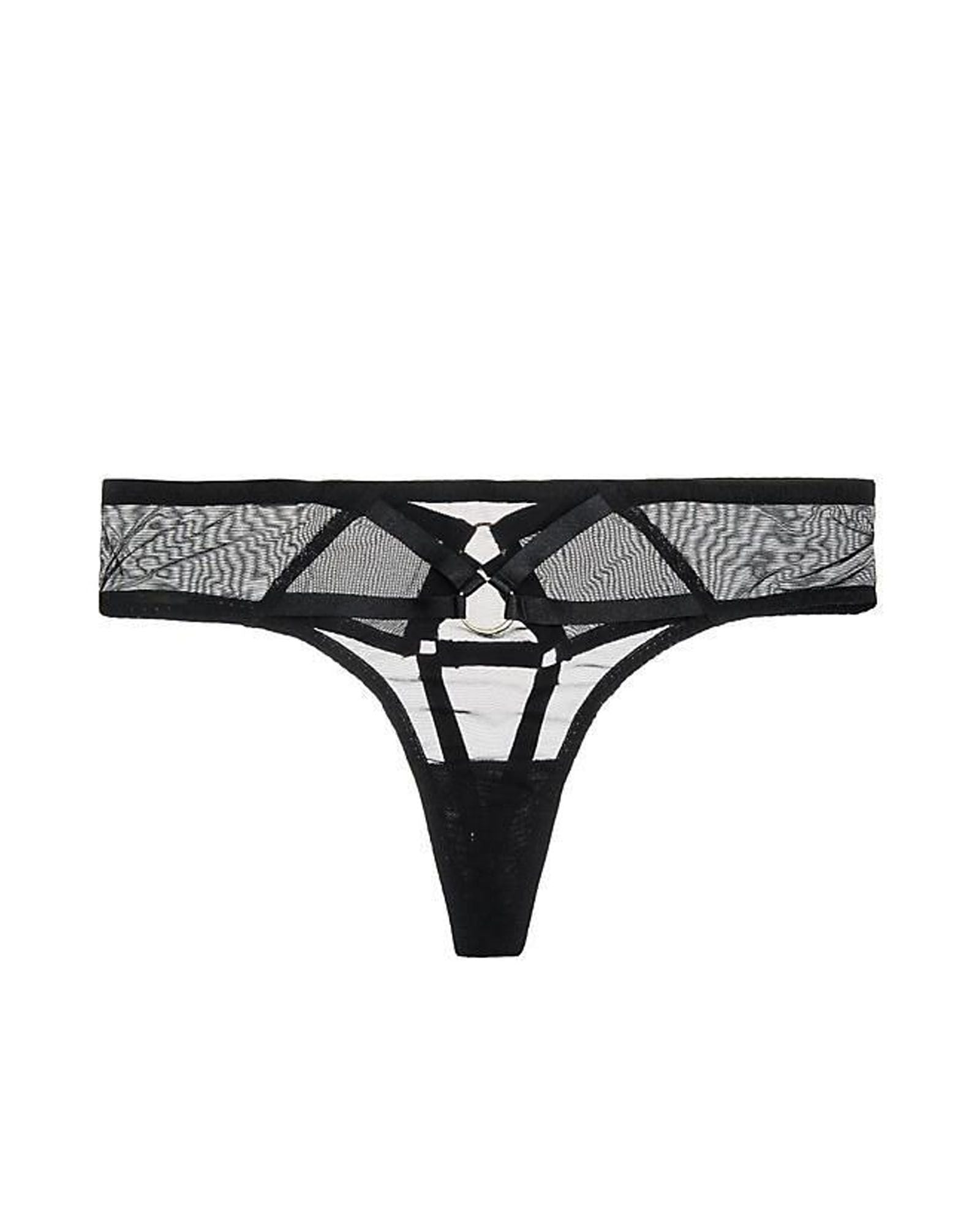 Bordelle Cabaret Ring Thong in black
