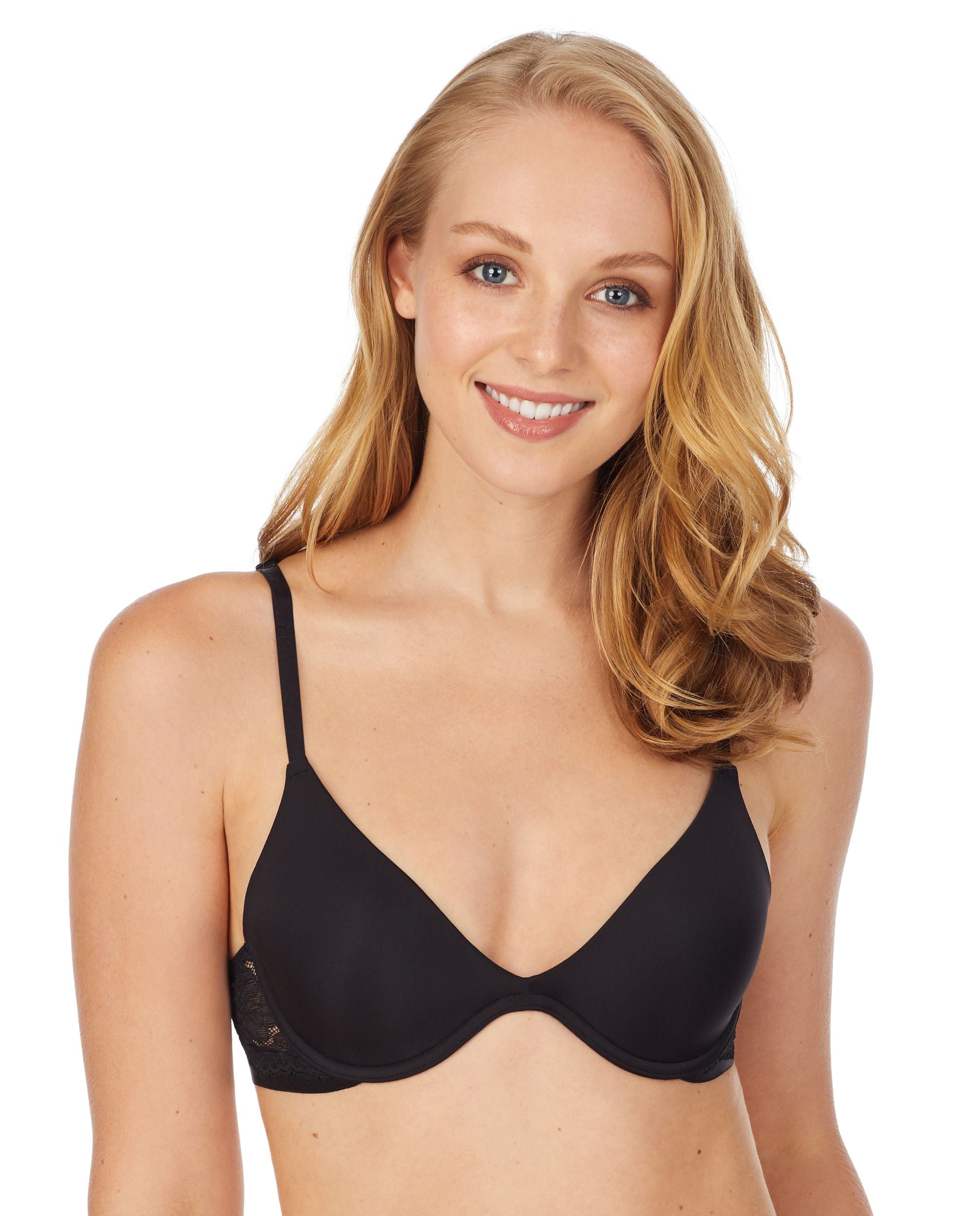 OnGossamer Beautifully Basic Plunge Bra in black