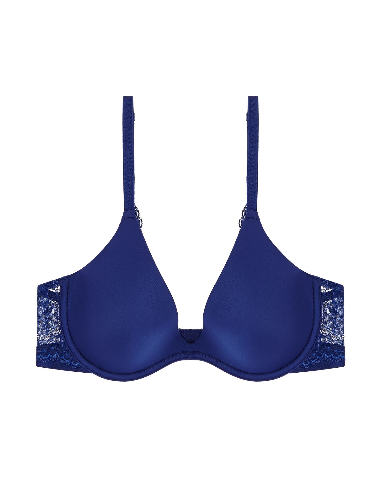OnGossamer Beautifully Basic Plunge Bra in blue