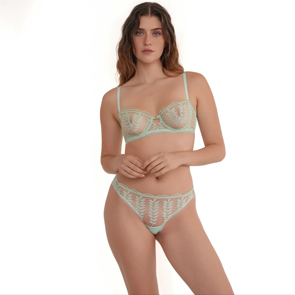 AML-C5 - Amélie Underwire in green | huit-lingerie