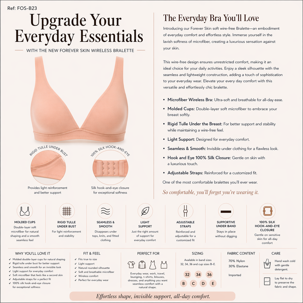 ☁️ FOS-B1-Lightweight Microfiber - Wireless Bralette in pink | huit-lingerie