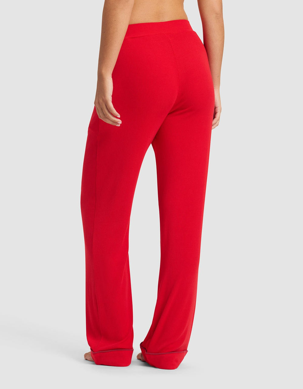 Women's Bamboo Rib-Knit Classic Pajama Pant in blue | Cozy Earth
