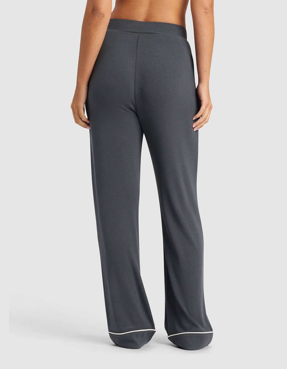 Women's Bamboo Rib-Knit Classic Pajama Pant in blue | Cozy Earth