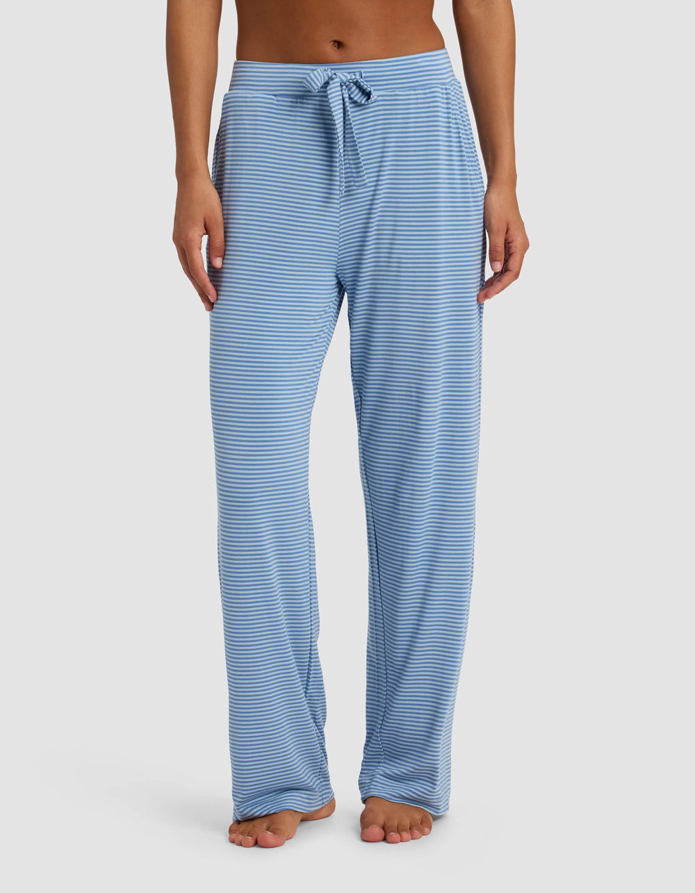 Women's Bamboo Stretch-Knit Lounge Tee & Pants Set in pink | Cozy Earth
