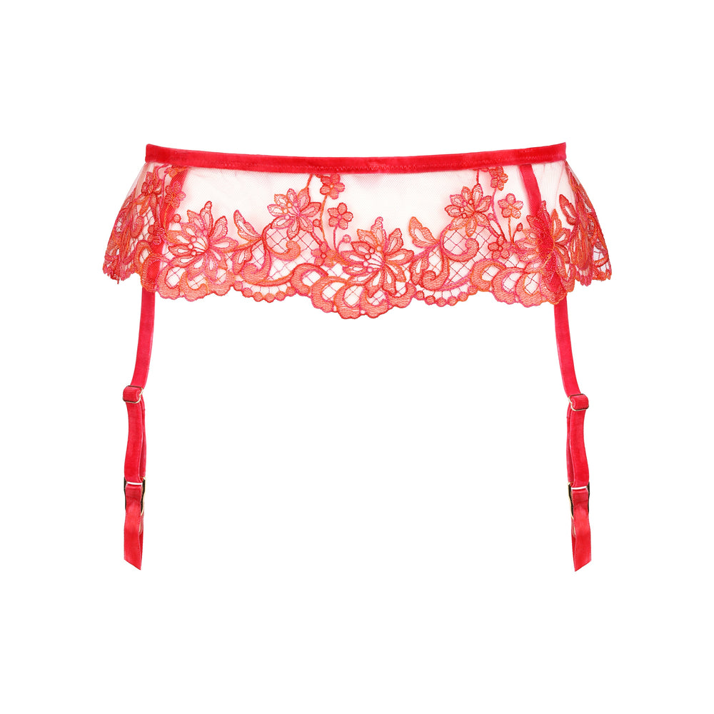 Prestige Bonbon Rose Garter Belt in pink | huit-lingerie